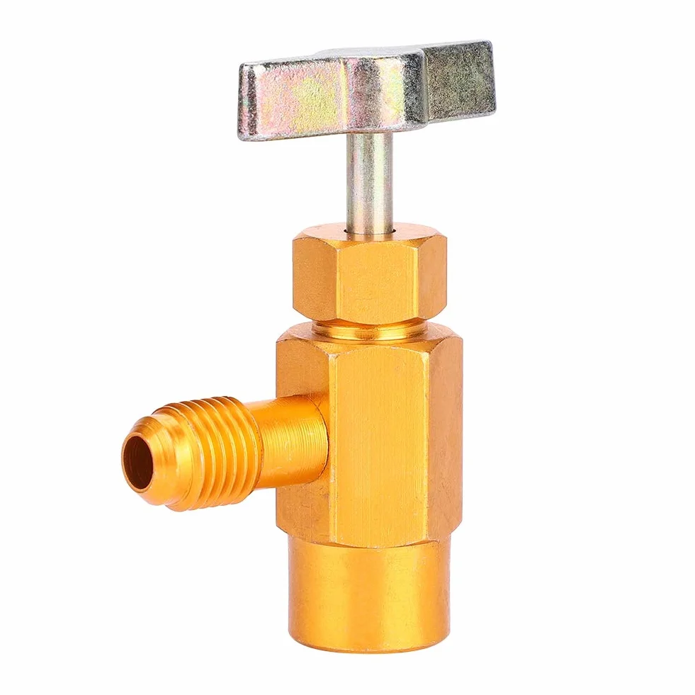Rubinetto bombola autosigillante, erogazione bombola per rubinetto refrigerante R-134a R-134 AC Attrezzo valvola filettatura Acme 1/2 ", per collettore condizionatore