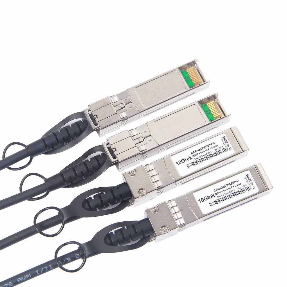 Cisco QSFP-4SFP10G-CU1M 40Gb/s QSFP+ to 4x SFP+ Direct Attach Breakout Cable Passive 1-Meter