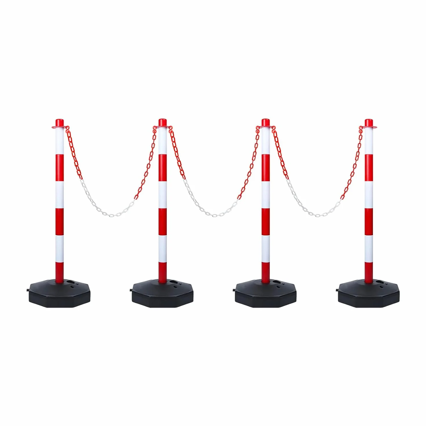 Parent Paletti di Plastica con catena (Set di 4 Paletti)