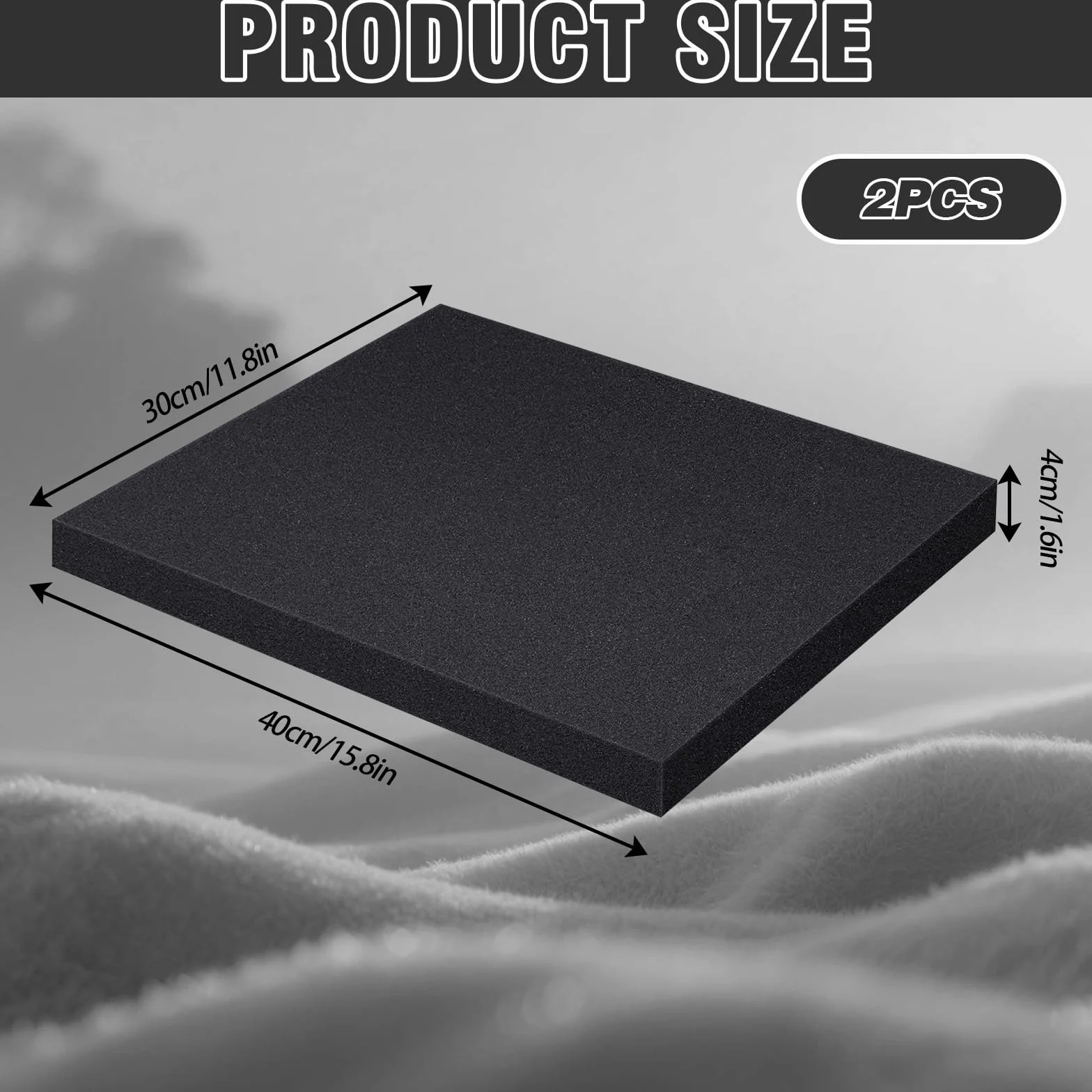 Schiuma rigida 400 x 300 x 40 mm 2 fogli per cassetta attrezzi custodia protettiva