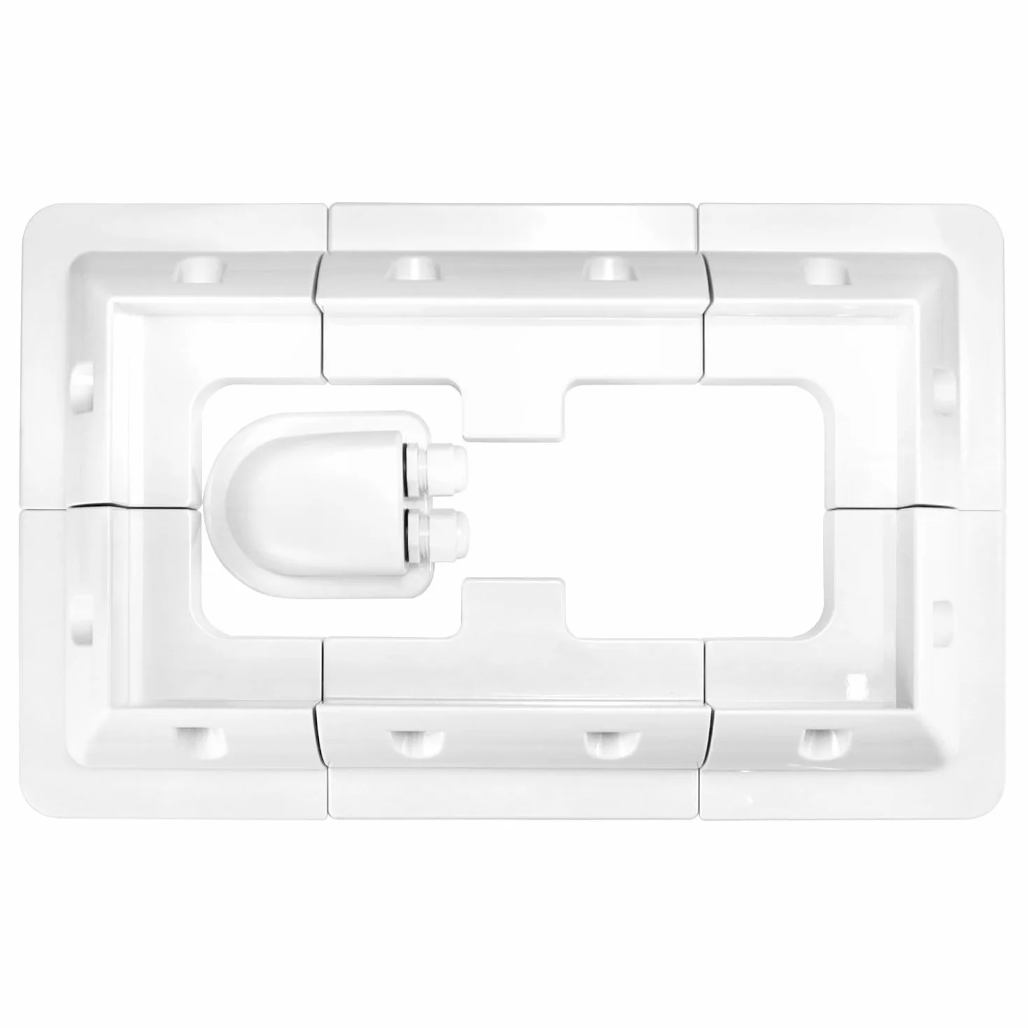 QWORK® Staffe di montaggio per pannelli solari, senza trapano, per camper, tetti, bianco, 7 Pz