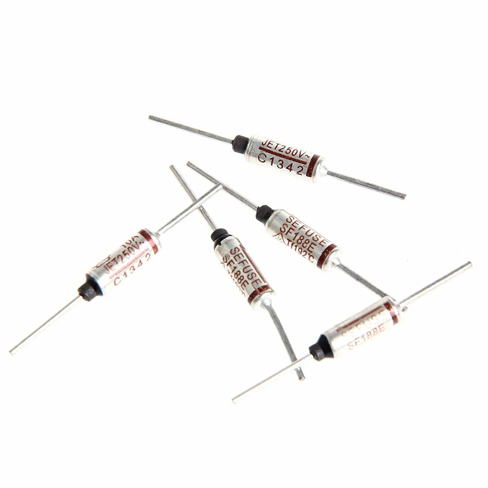Mini fusibili termici 192°C 250V 10A metallico 5 pezzi