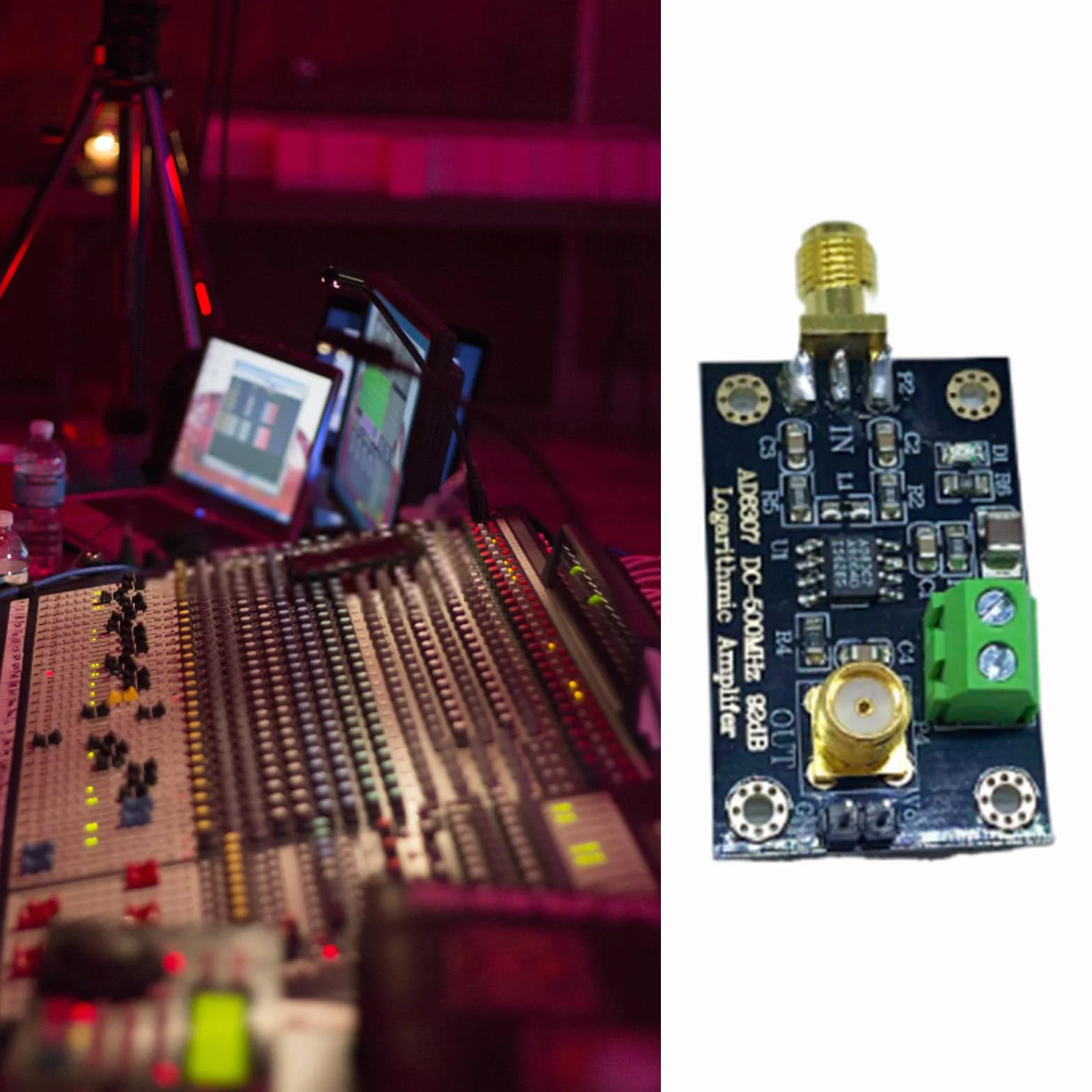 AD8307 RF Power Detector Module DC5V 500MHz Potenza RF Log Amplificatore Board RF Trasmettitore Test Circuito