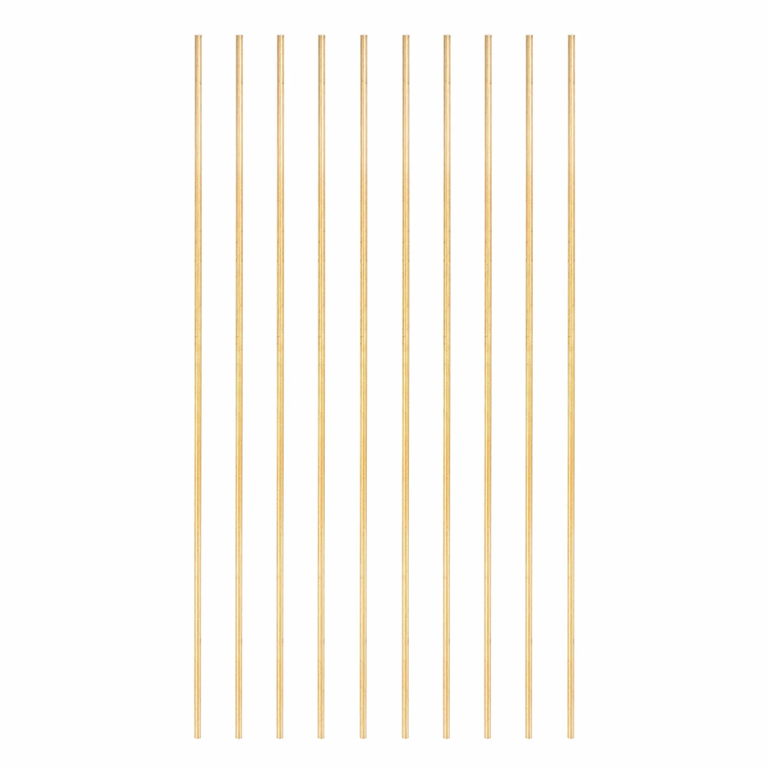 PATIKIL 10 Pz Asta Tonda in Ottone 2mm x 8" Barra per Tornio H59 Rame