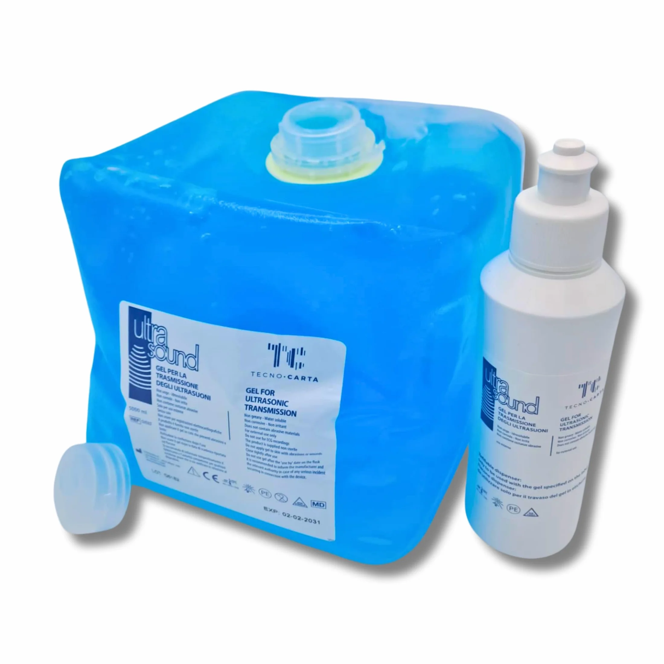 GUS5LT Gel per Ultrasuoni in Sacca da 5 litri, Azzurro