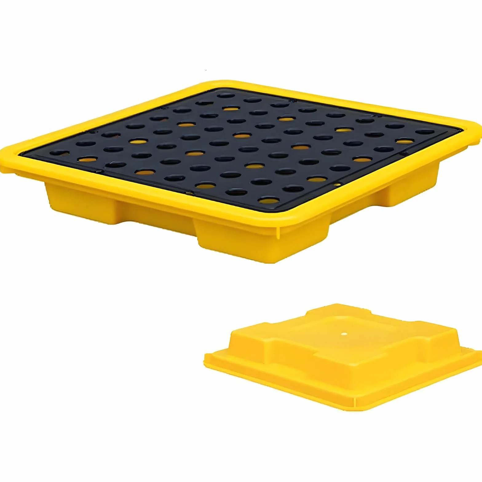 Vasche di contenimento modulari 66x36x12cm per fuoriuscite con griglie