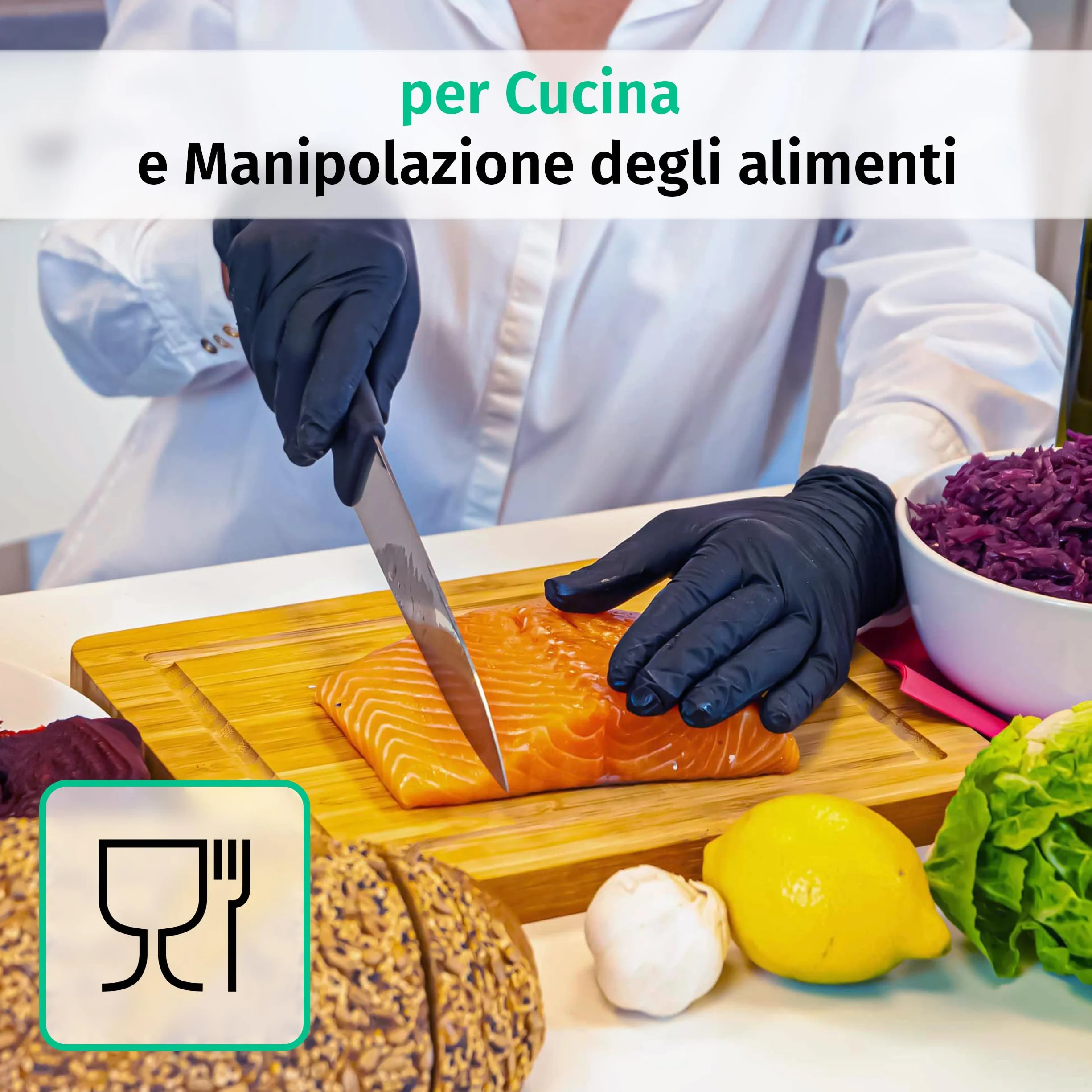 Guanti Nitrile S Neri 200 Pezzi Monouso Senza Lattice Senza Polvere
