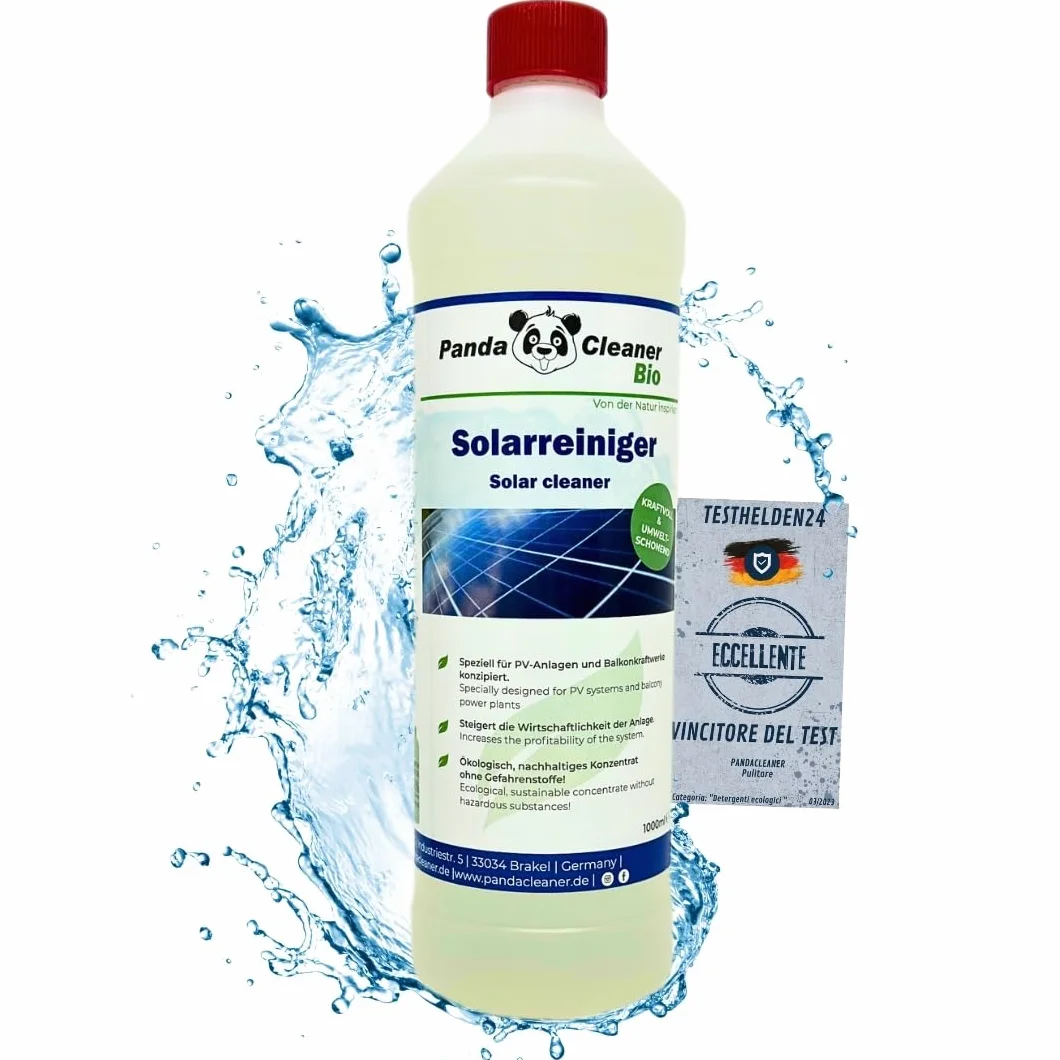 PandaCleaner Detergente biologico professionale 1l per impianti solari fotovoltaico altamente concentrato 1:100