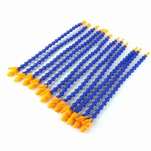 Estink Set Tubi Flessibili Refrigerante CNC, 12 Pezzi con Interruttore per Tornio e Fresatura, 6 Bocche Piatte e 6 Rotonde