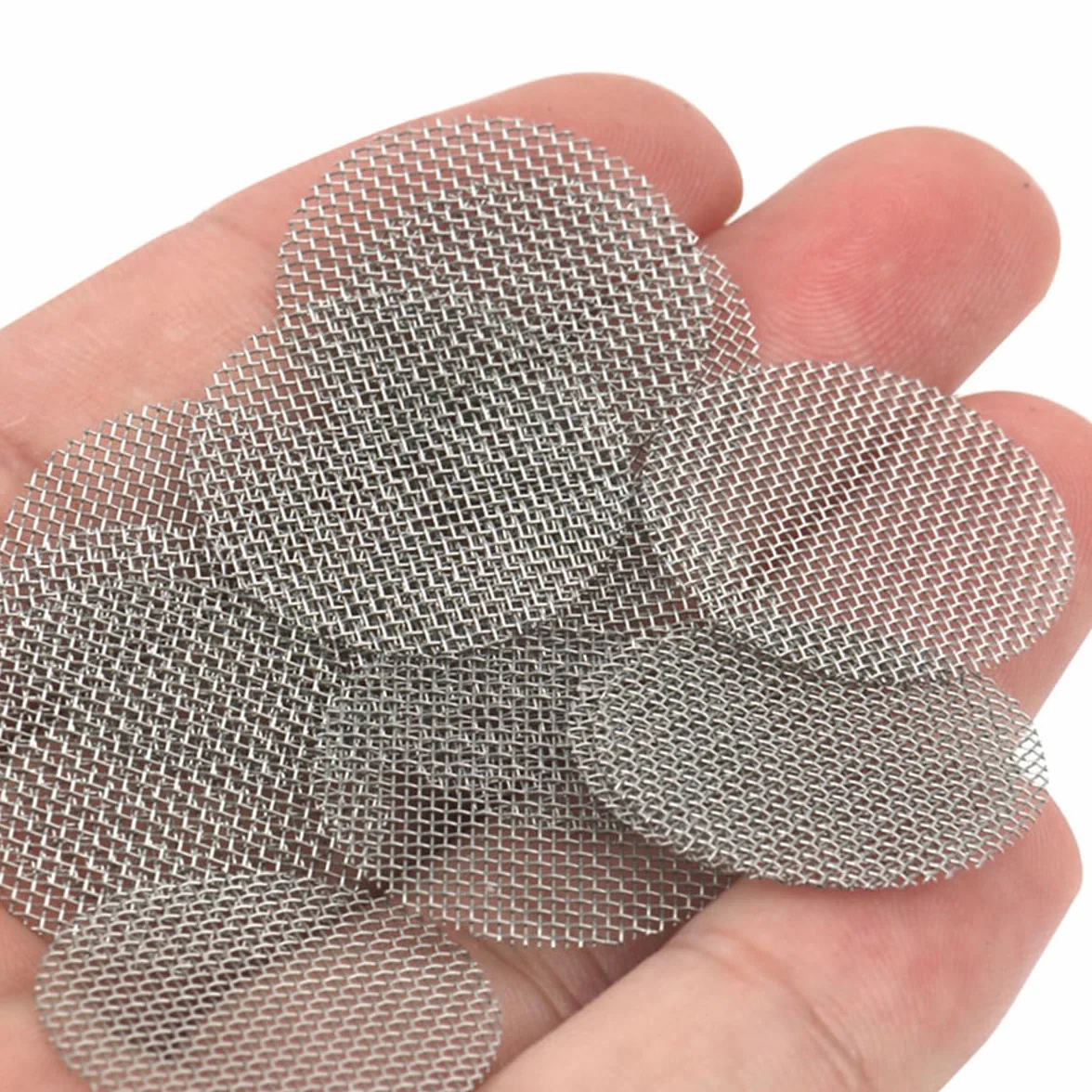 Filtro per Tubi 12,7 mm Maglia Intrecciata Garza Argentata 210 Pezzi con Scatola