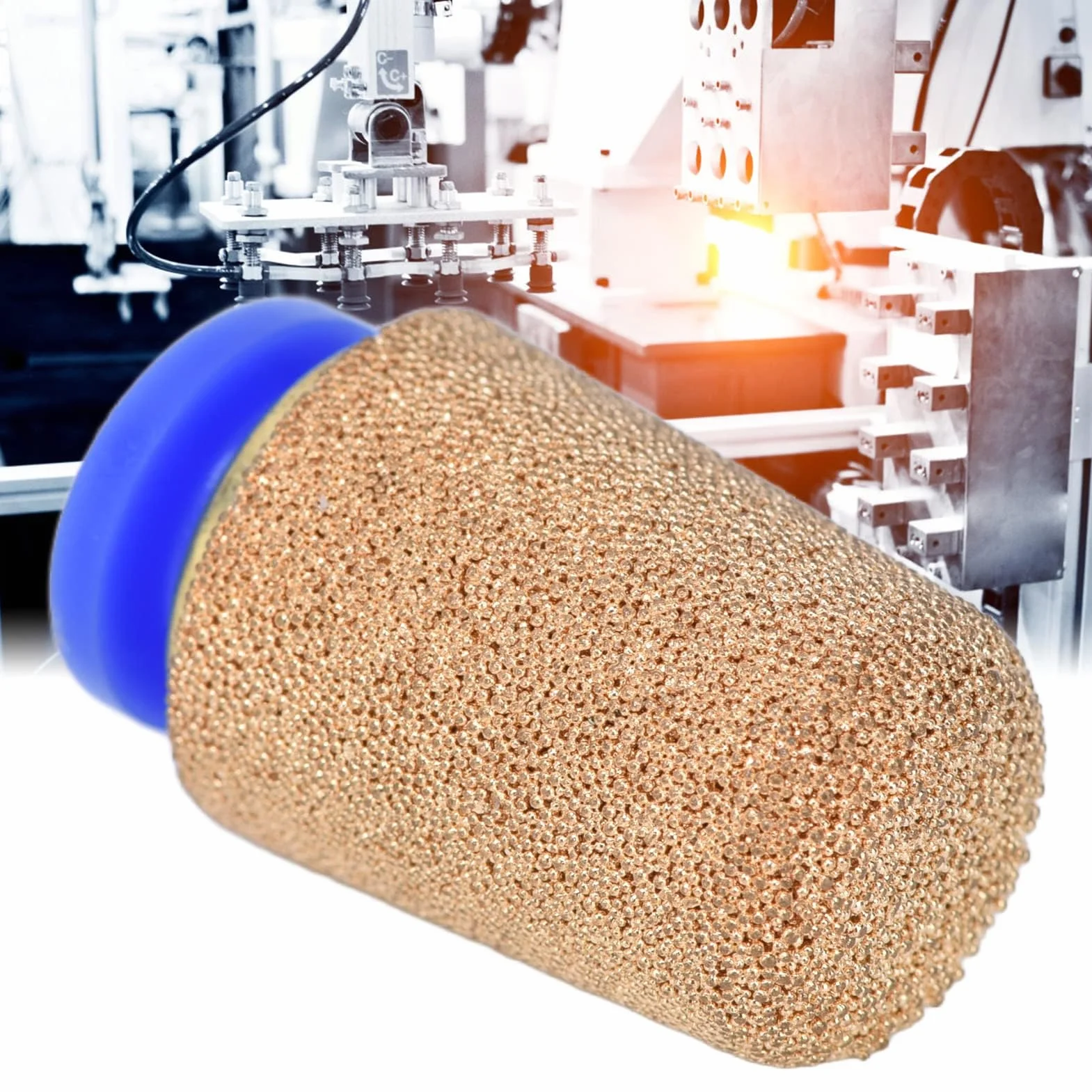 Silenziatori pneumatici 5 pezzi PSF-6 ottone per valvole aria compressa