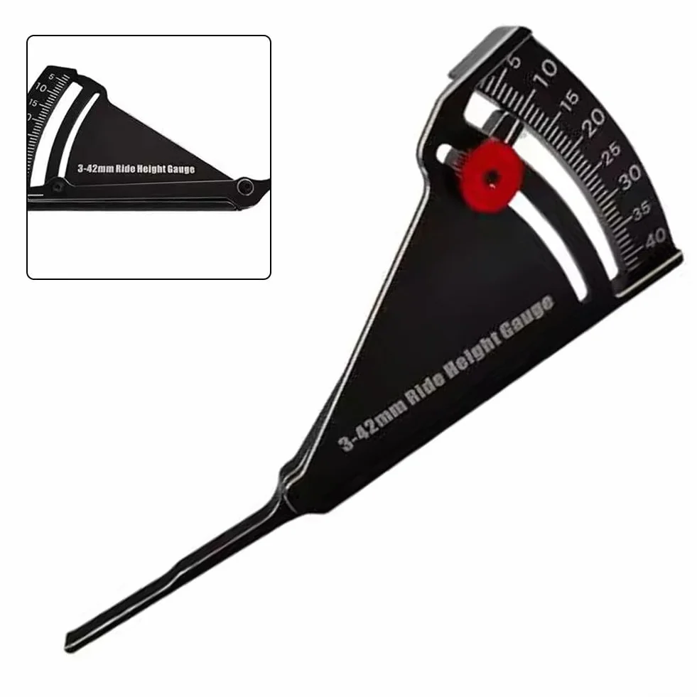 Oniissy Misuratore di altezza in alluminio RC auto altezza cerchio Camber 3-42MM regolabile righello, regolazione altezza e cerchioni Camber Multi angolo strumento di misurazione