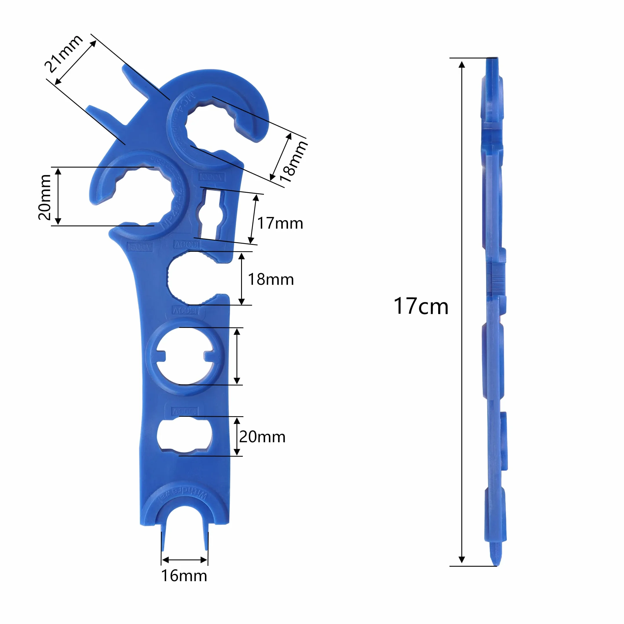 YAODHAOD 2PCS chiave del connettore solare, chiave di assemblaggio della spina solare per cavo del pannello solare, cavo del sistema fotovoltaico e strumento di assemblaggio del connettore