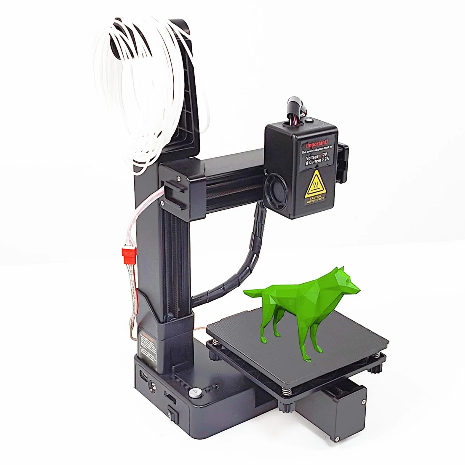 Stampante 3D ad alta precisione, 10-40 mm/s, mini macchine da stampa 3D per principianti fai da te, supporta filamento PLA TPU da 1,75 mm, stampante 3D per principianti con 1 clic, dimensioni