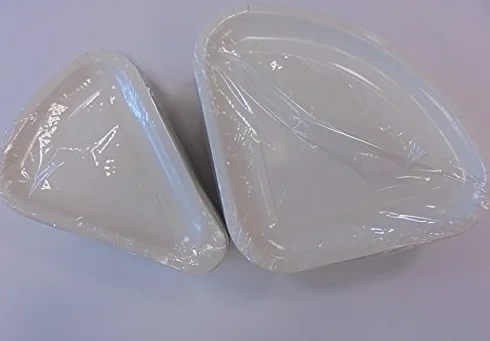 Piatto Triangolare TRANCIO Pizza Piccolo in CARTONCINO da ASPORTO Vassoio Carta per Alimenti Paper CABARE' 1/8 SPICCHIO