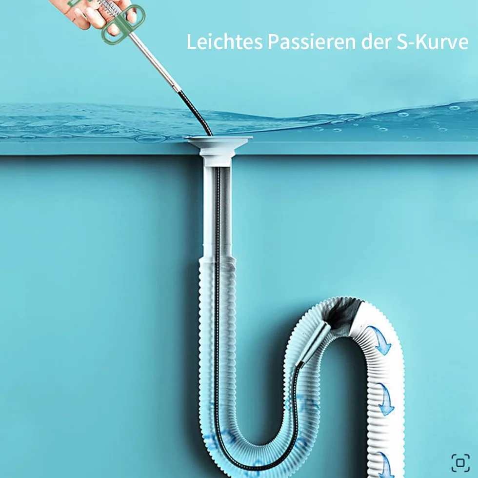 Tappo di scarico, strumento di rimozione dell'intasamento dello scarico per fogne, cucina, bagno, doccia, bagno, bagno, toilette, rimozione dell'intasamento, pinza flessibile (3 metri)