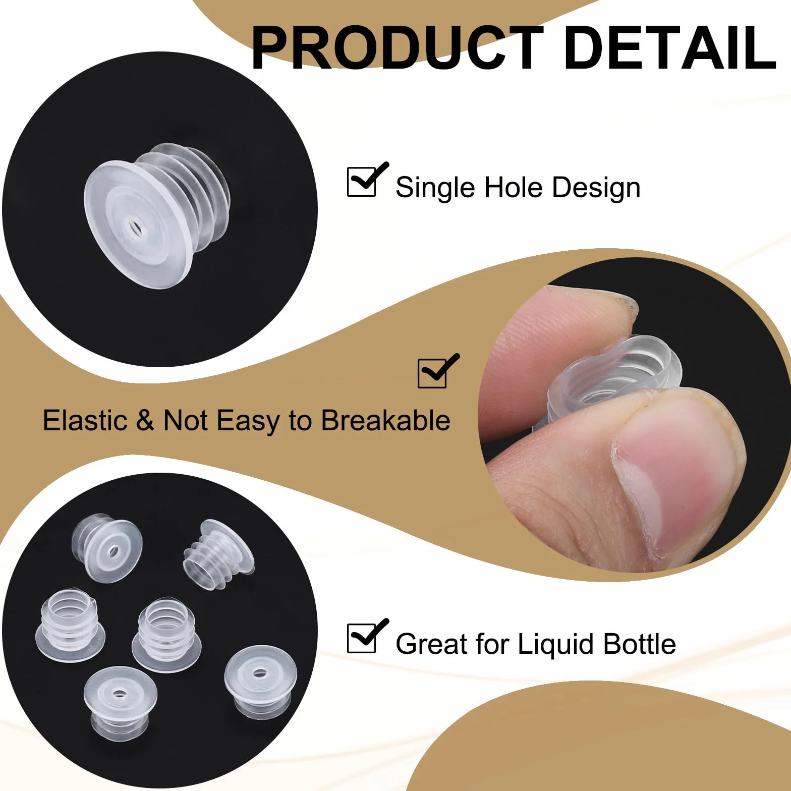 PATIKIL Adattatore Per Bottiglia 11.5mm 10 Pz, Adattatori A Pressione 3mm Per Dispenser Orali Liquidi