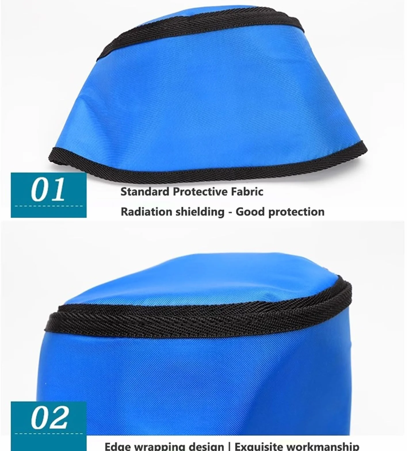 Grembiule di Piombo Protezione per la testa con scudo a raggi X per radiazioni con cappuccio in piombo, protezione per la testa in cappello di protezione dalle radiazioni per indumenti in gomma al pio