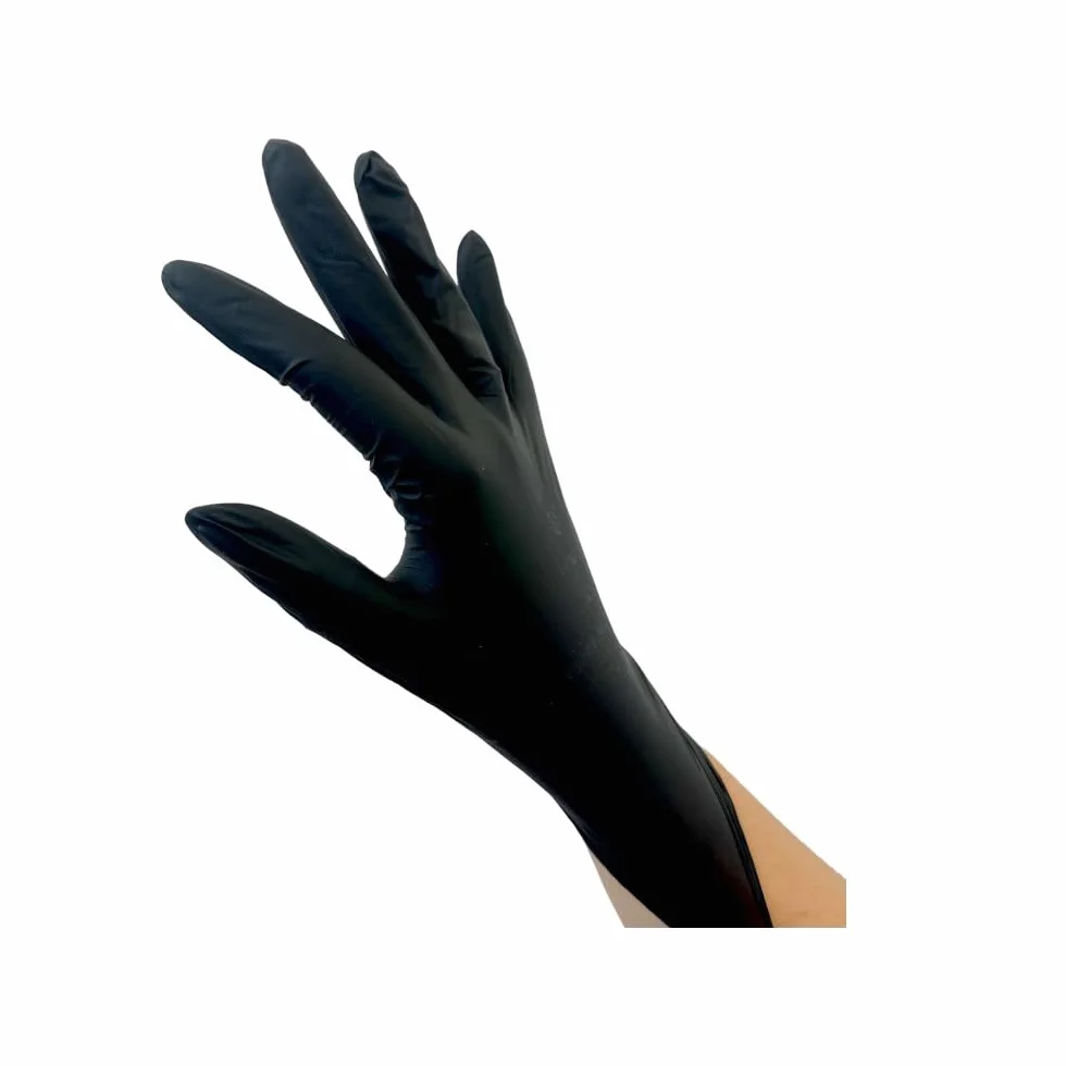 Guanti monouso in nitrile nero L 100 pezzi