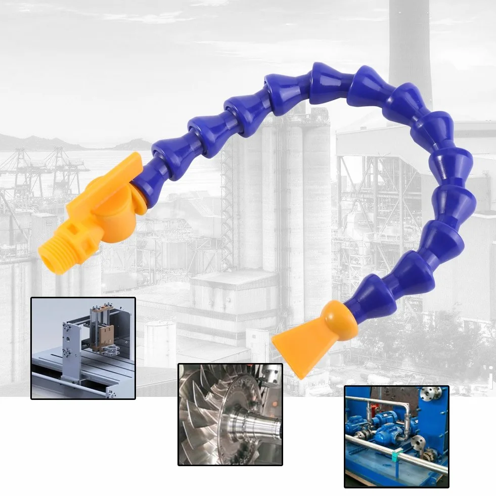 1/4 "PT Tubo flessibile del liquido di raffreddamento dell'olio per acqua, 12 pezzi Rotondo naso piatto Tornio CNC Macchina Ugello tondo flessibile Tubo flessibile del liquido di raffreddamento del tu
