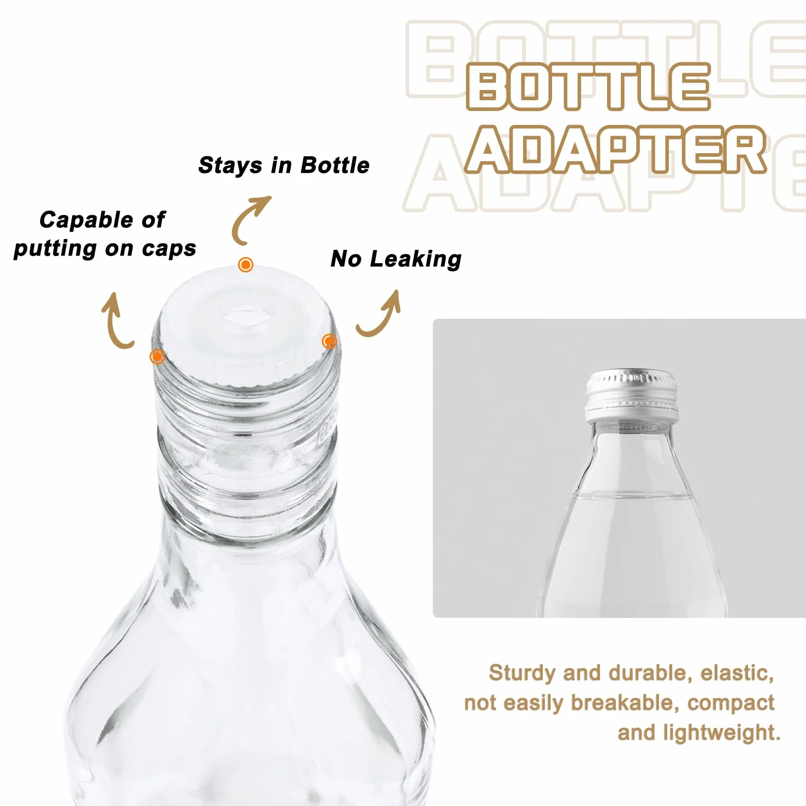 PATIKIL Adattatore Per Bottiglia 11.5mm 10 Pz, Adattatori A Pressione 3mm Per Dispenser Orali Liquidi