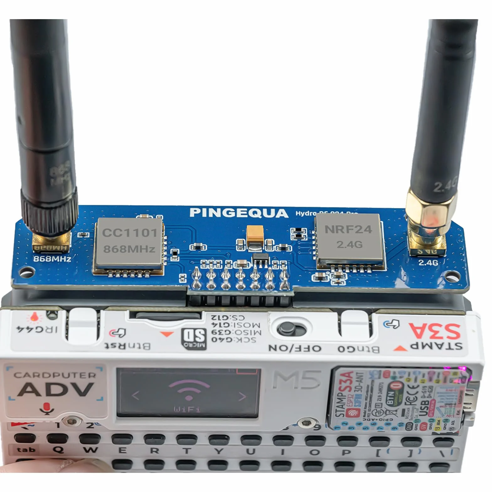 RF 2 In 1 Devboard For M5Stack Cardputer ADV 868 MHz CC1101 2.4G NRF24 Compatibile Bruce Hydra RF 824 Pro
