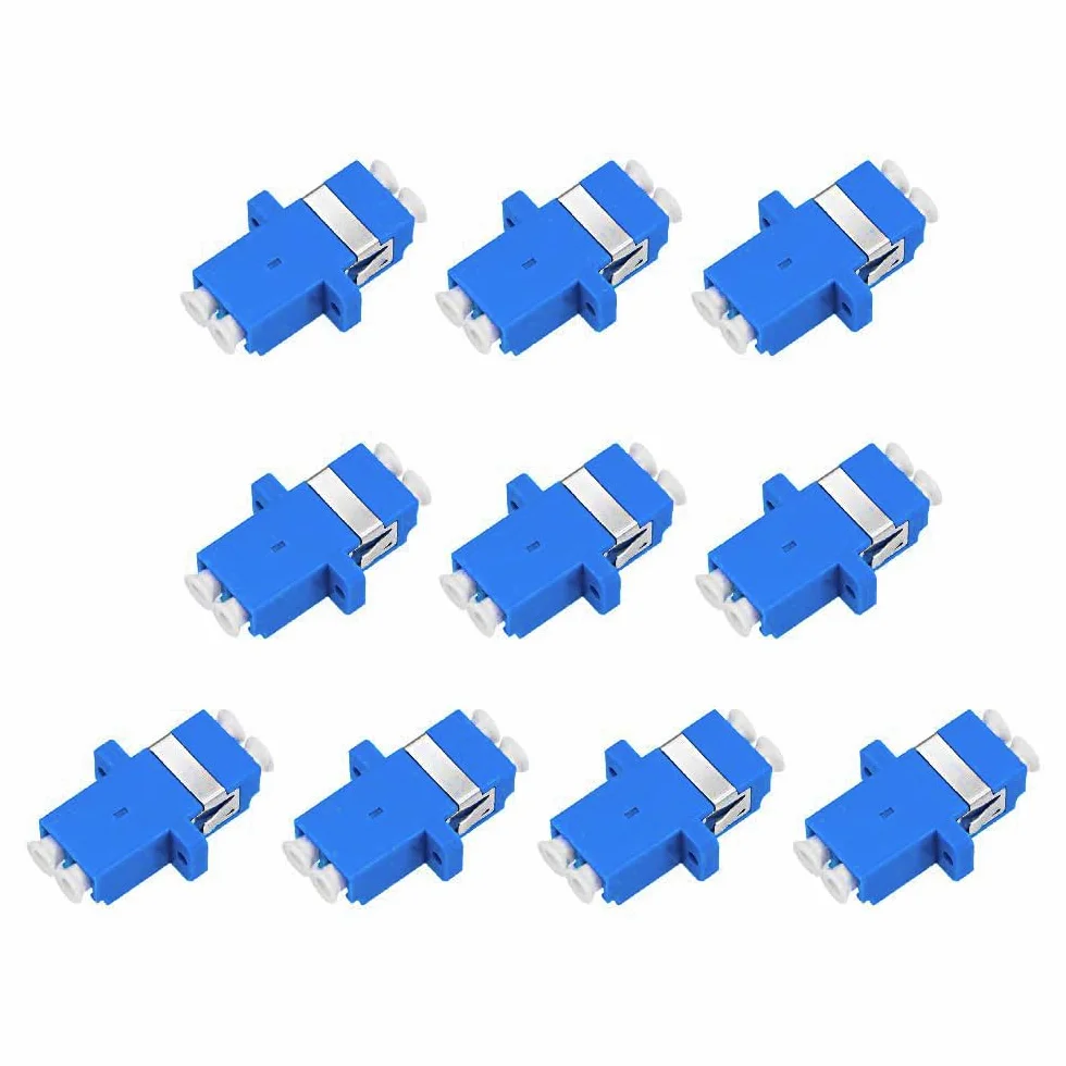 DollaTek 10PCS Fibra Ottica LC a LC Adattatore Monomodale UPC Duplex Accoppiatore