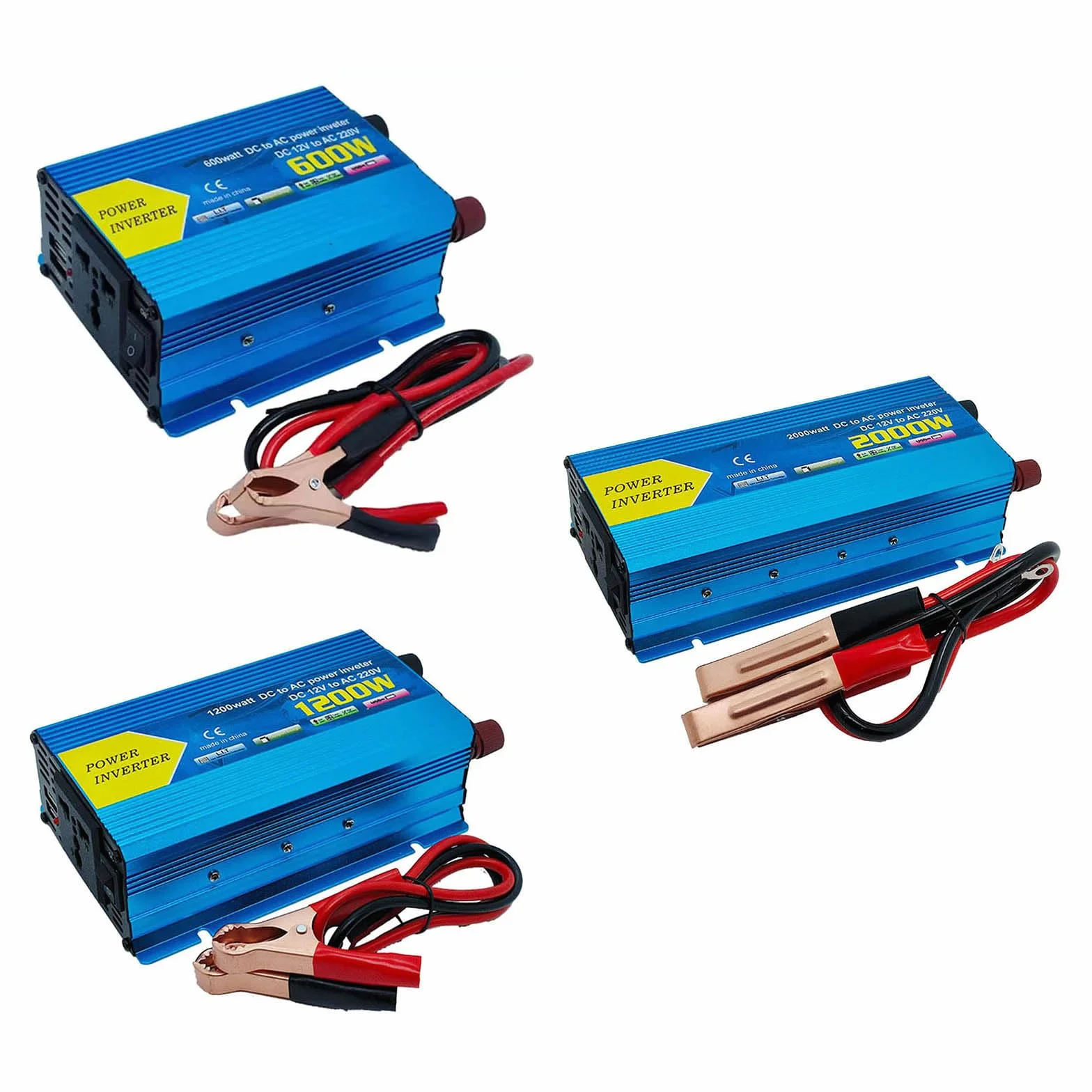 Invertitori di potenza ad onde sinusoidali modificati efficienti da 12 V CC a 110 V 220 V, conversione ad alta energia per un'uscita stabile in campeggio, viaggi e inverter di potenza