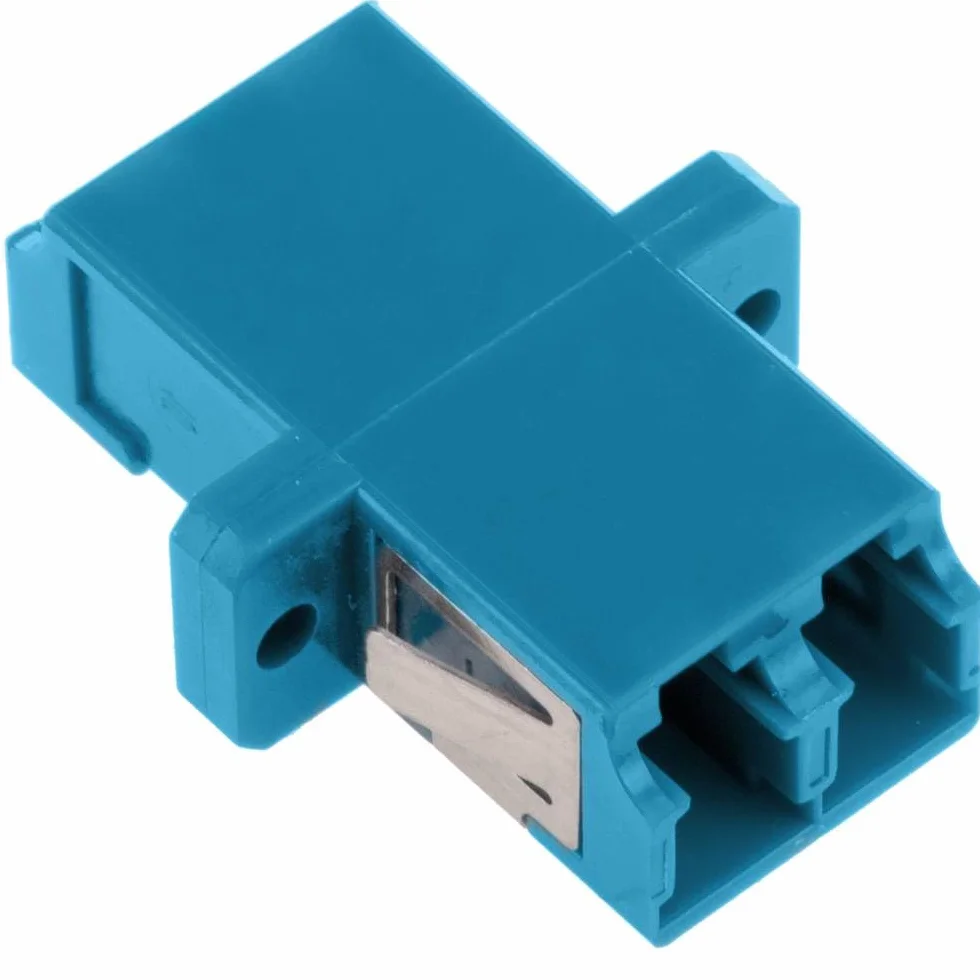 Acoplador de fibra óptica LC a LC monomodo duplex, azul