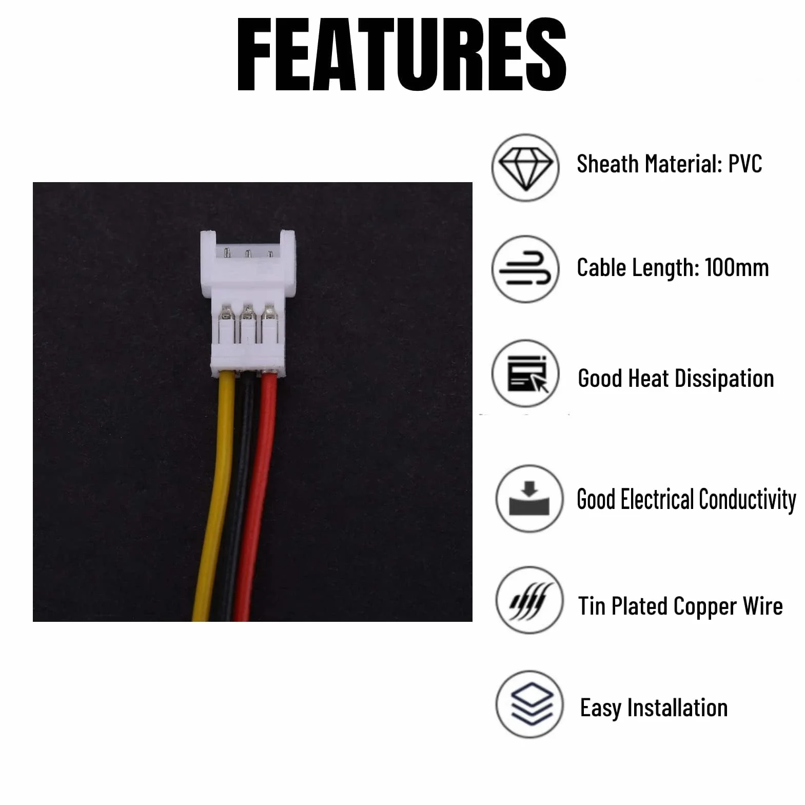 Micro Connettore JST 20 Set Connettori Filo 1.25MM Maschio e Femmina 2Pin/3Pin con Cavo 10cm per Elettrodomestici Robot Luci LED (3 Pin: Set Maschio e Femmina)