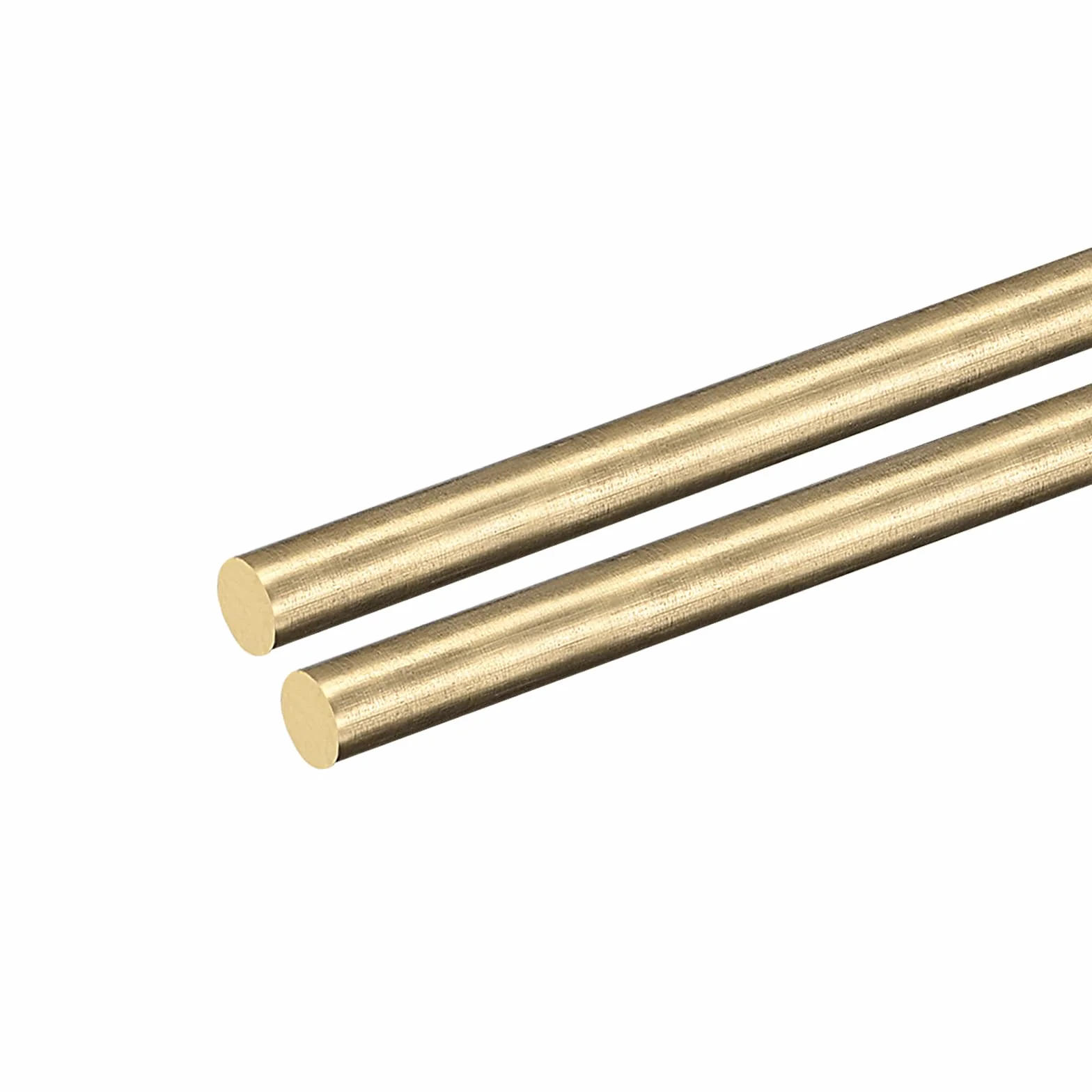 DMiotech 2pz 6mm x 400mm, Ottone Massiccio Tondo Asta, Ottone Asta Tornio Barra Scorte per Fai-da-Te Artigianato