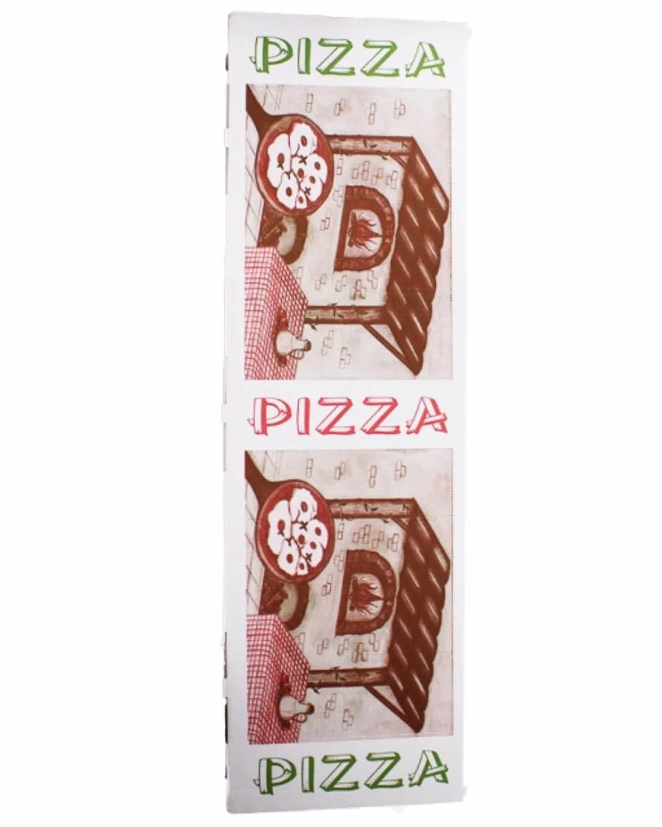 Generico Scatola per Pizza METRO 100x30x5 in Cartone Bianca