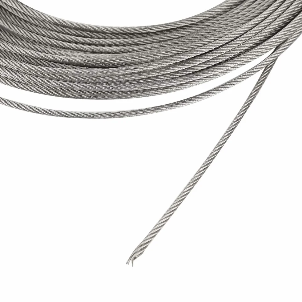 Cavo in Acciaio Inossidabile 304 20 M Filo Metallico 2 mm 2,5 mm 3 mm