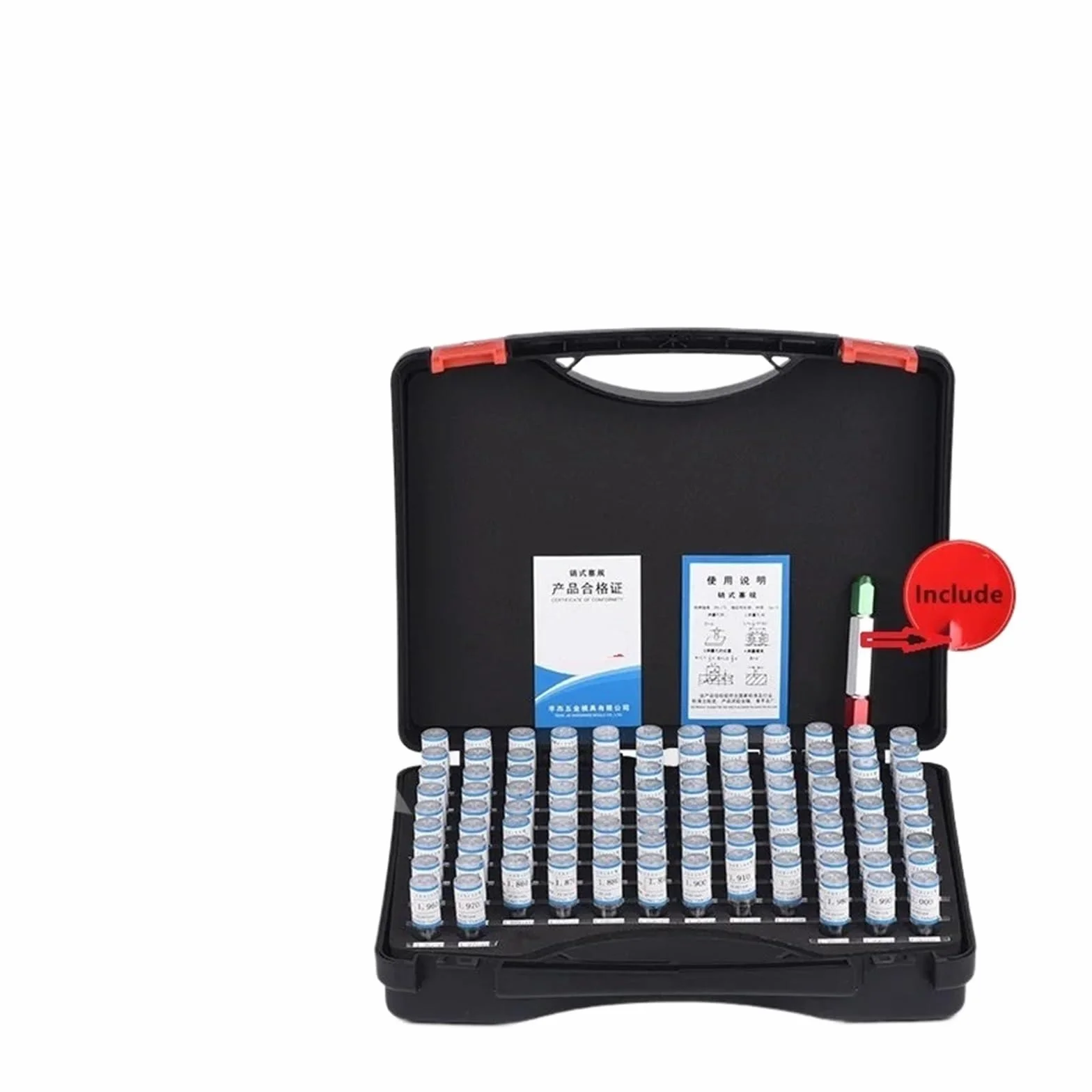 Calibro per Spine di Precisione in Acciaio 1,00~2,00 mm, Set 101 Pezzi