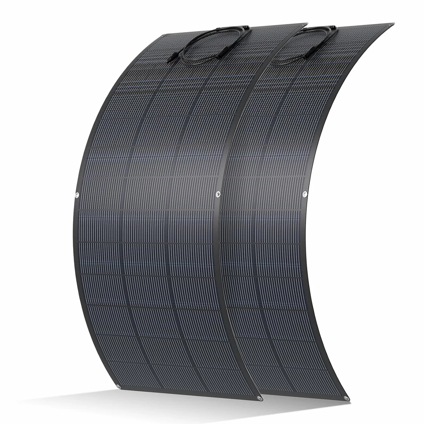 ECO-WORTHY Pannello Solare Flessibile da 400 W, 18BB Materiale ETFE Monocella 25% Alta Conversione per Balcone, Camper, Roulotte, Barca, Tetto, Campeggio, Casa, Yacht, Superfici irregolari