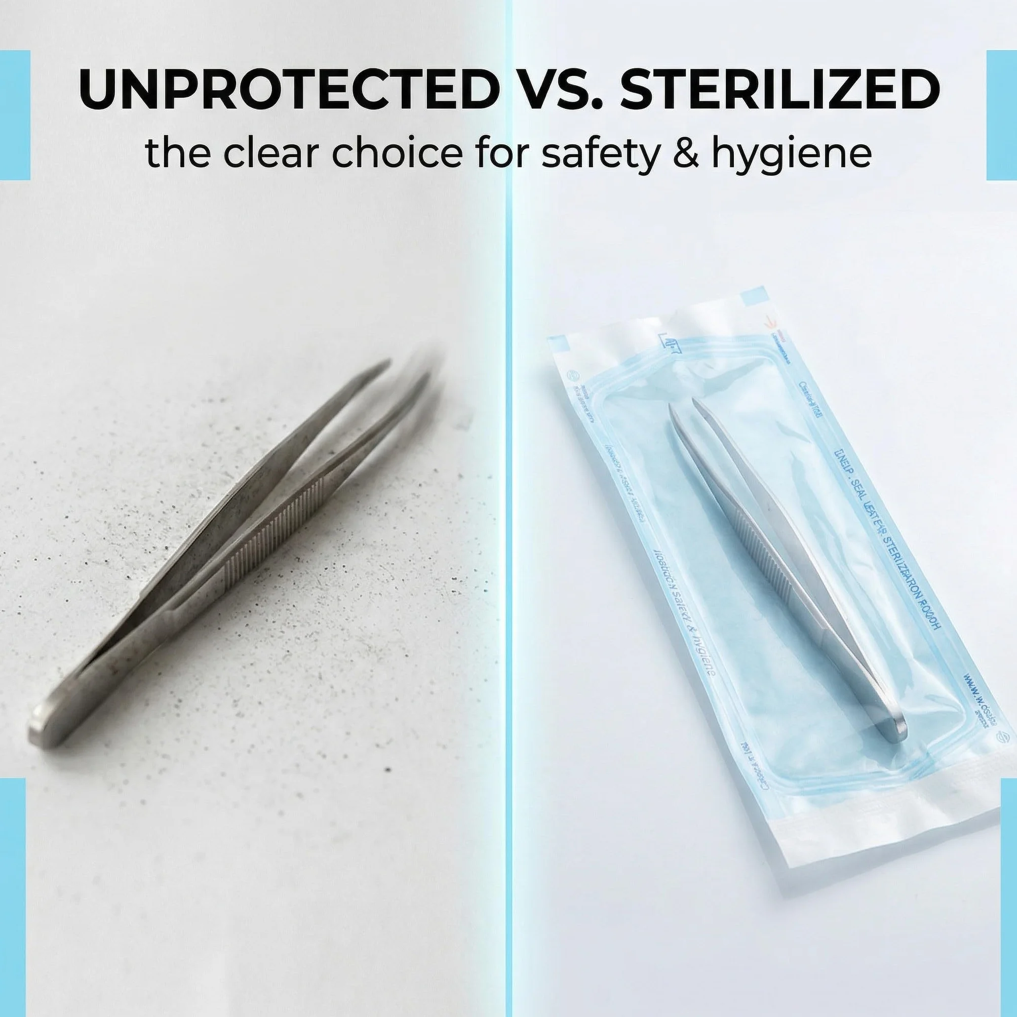 YUZNA 90 pezzi Buste Autosigillanti per Sterilizzazione, Senza Pieghe Laterali, Ideali per Sterilizzazione Dentale, Sacchetti per Sterilizzazione Autosigillante (Tre dimensioni)