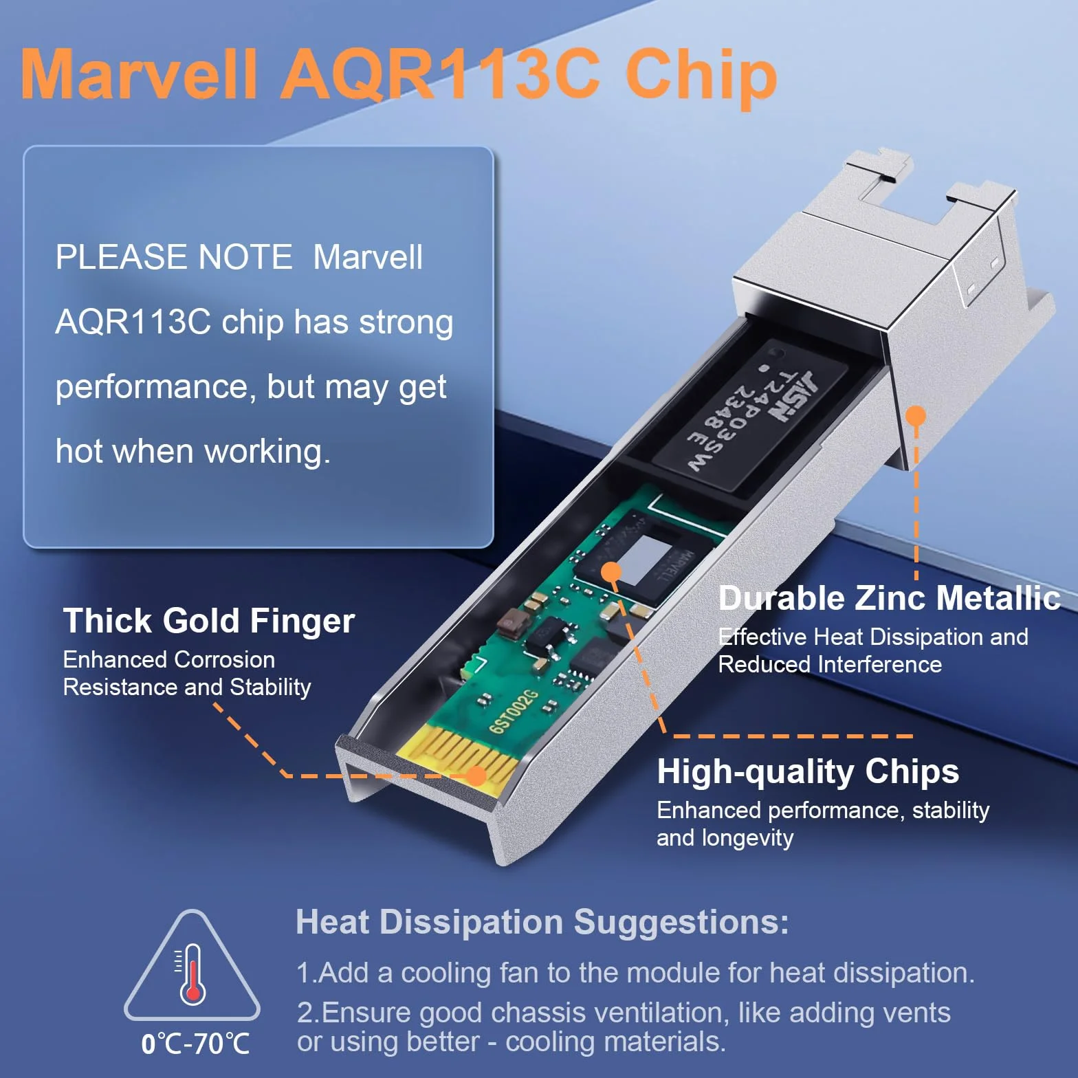 Modulo 10G SFP+ RJ45 rame CAT6a/7 30m compatibile Cisco SFP-10G-T-S Ubiquiti uacc-cm-rj45-mg D-Link Supermicro MikroTik S+RJ10