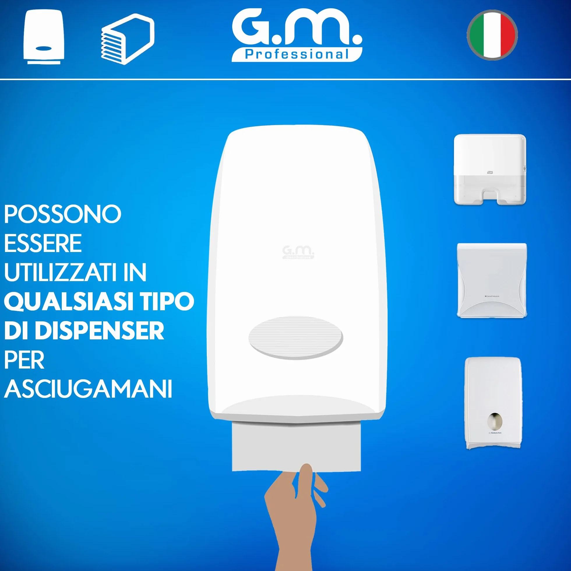 Tovaglioli Di Carta Intercalati 2 Veli 100% Cellulosa 21,5 X 24 Cm Piegati a Z 6 Pacchetti da 200