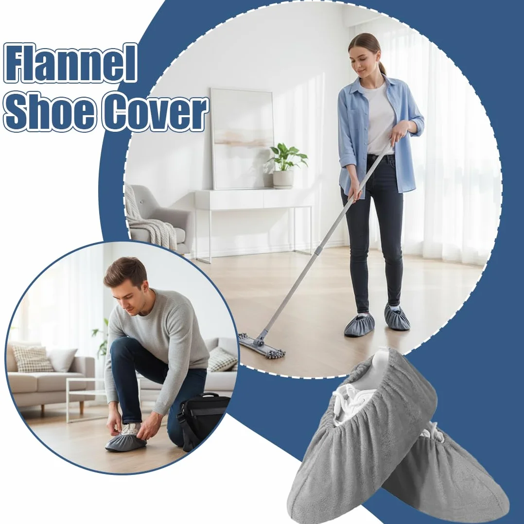 Copriscarpe Lavabili Antiscivolo Resistenti All'usura per Casa Ospiti, 3 Paia (Rosa/Verde/Grigio)