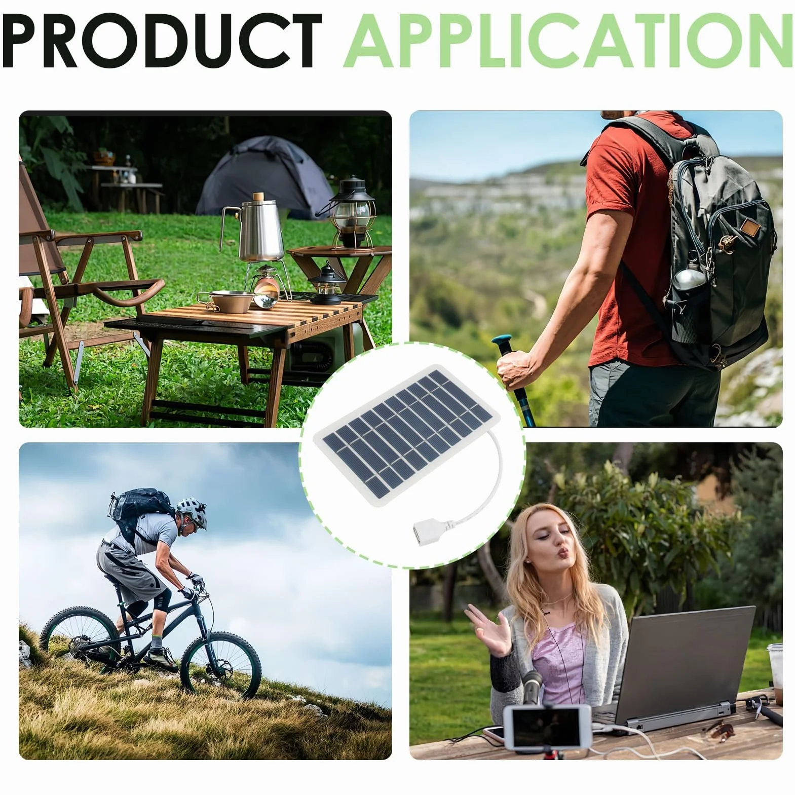 Pannello Solare Portatile da Viaggio 2W 5V con USB, Caricabatterie Solare Impermeabile e Durevole per Smartphone, Power Bank, Campeggio, Escursionismo, Telaio Robusto in Lastra Epossidica