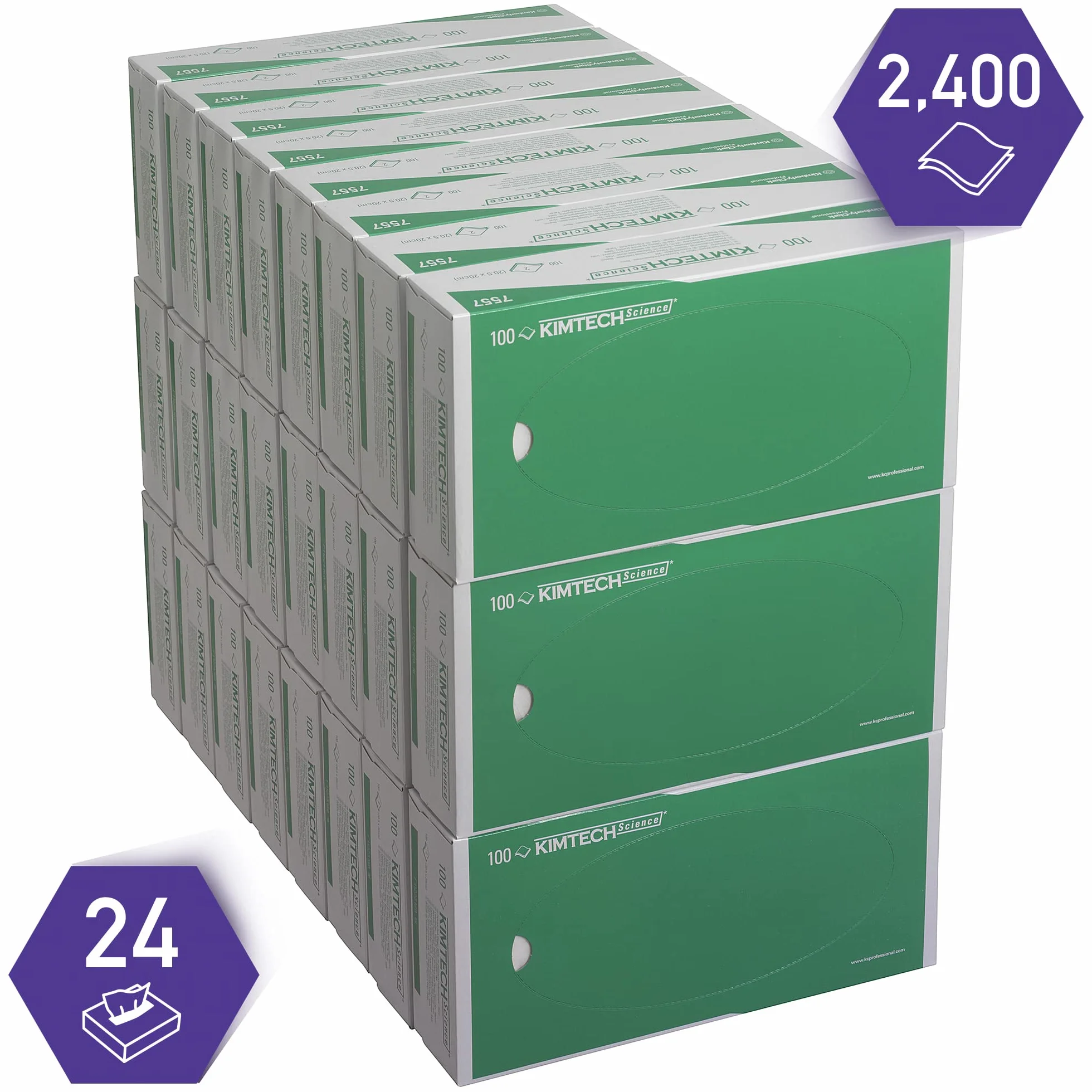 Kimtech Science Panni per la Pulizia di Precisione 2 veli bianco 24 cartoni x 100 panni 2400