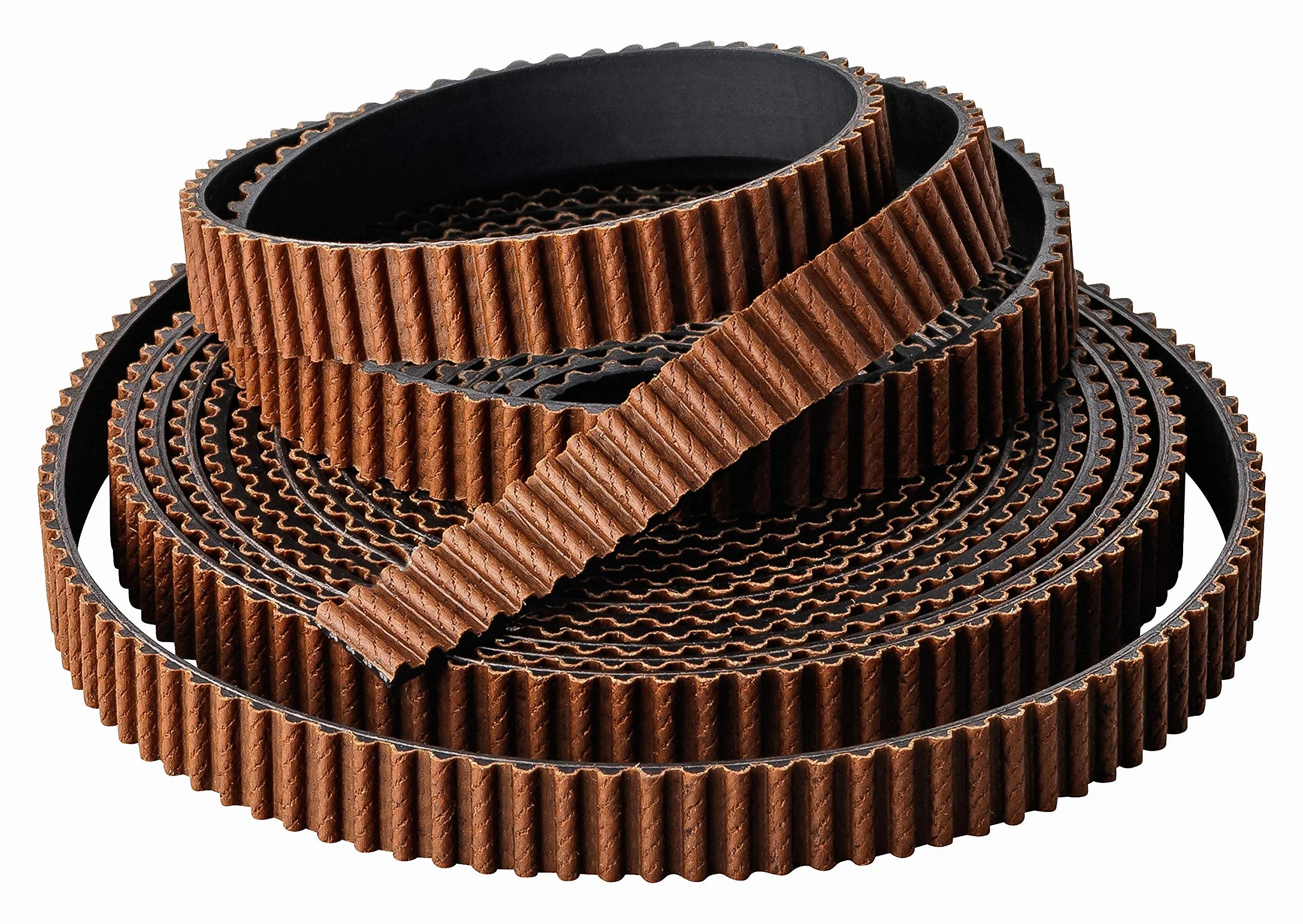 Cinghia dentata GT2 5m x 6mm | Cavo di trazione in fibra di vetro | Superficie dentata in nylon marrone resistente all'usura | stampante 3D