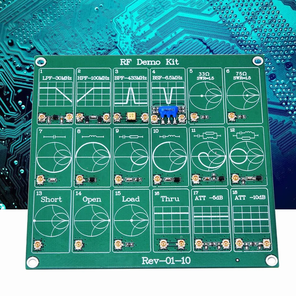 Kit Demo Rf, Scheda Analizzatore di Rete Attenuatore Filtro Nanovna Test Vna Modulo Test Vector Board Rf
