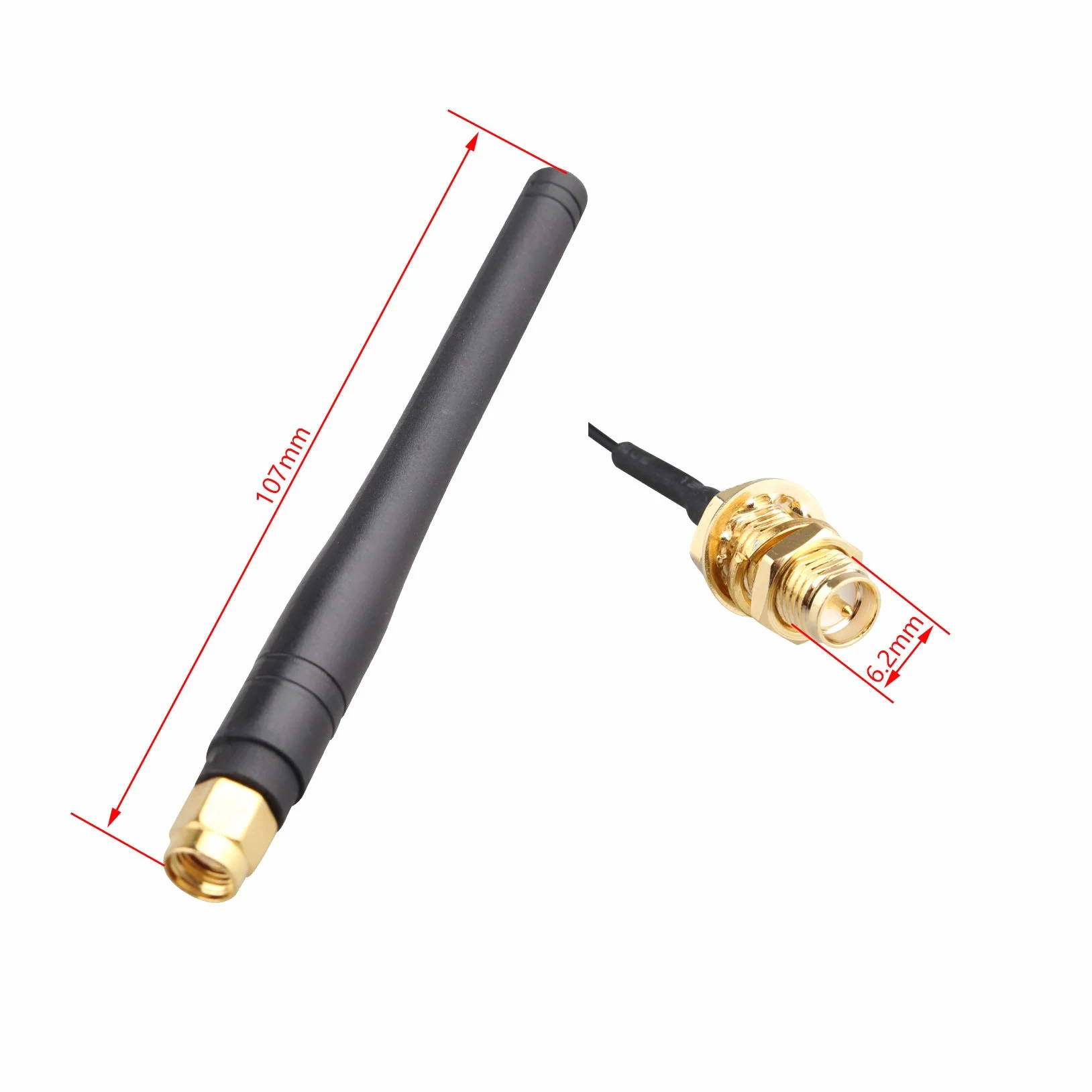 Antenna 433MHz 3Dbi Ad Alto Guadagno Hotspot WiFi RP-Sma Femmina Connettore U.fl Ipx a Maschio 3G 4G Modulo WiFi