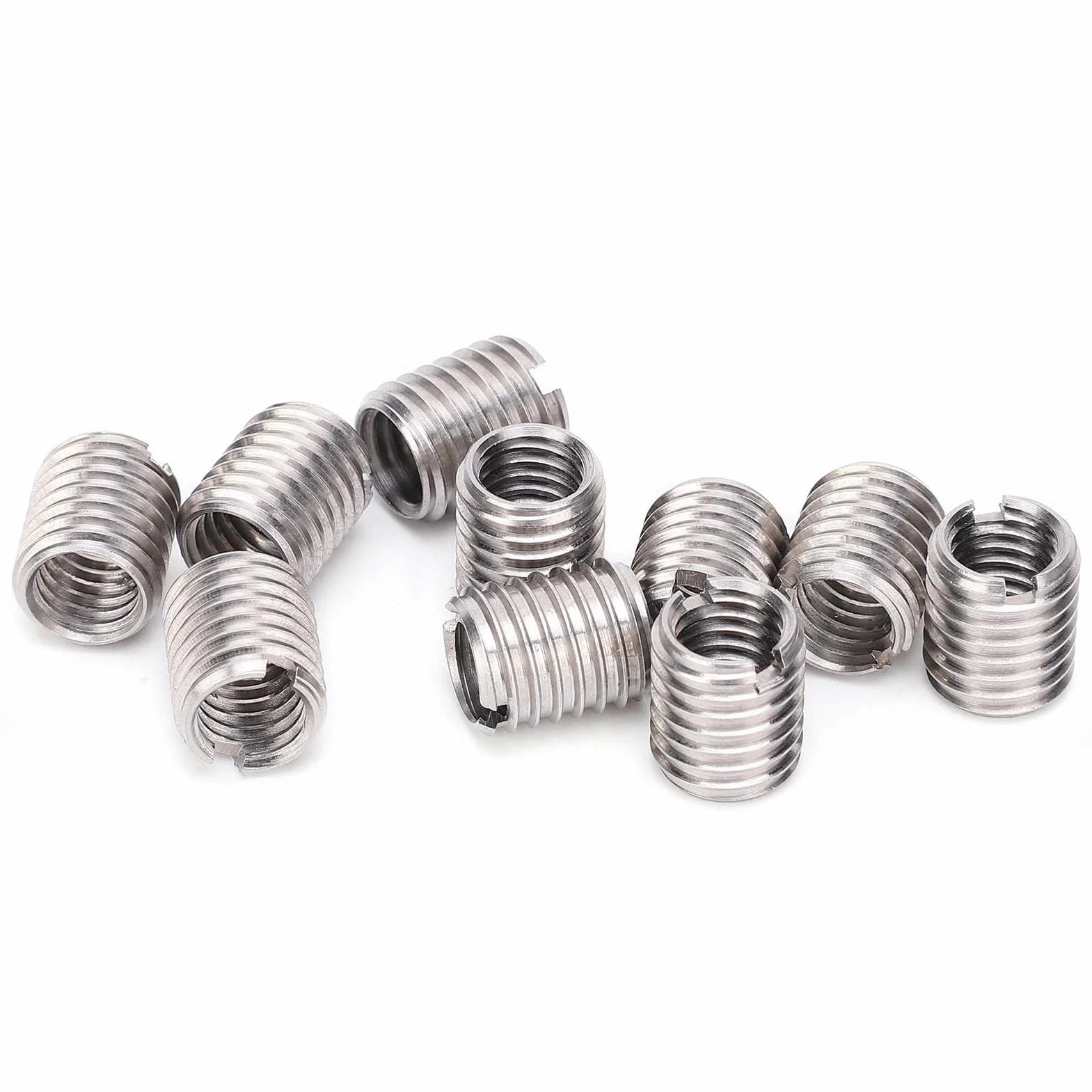 Riduttore Filettato M10 a M8 10 Pezzi Manicotto di Riparazione Inserto Filettato Acciaio Inossidabile
