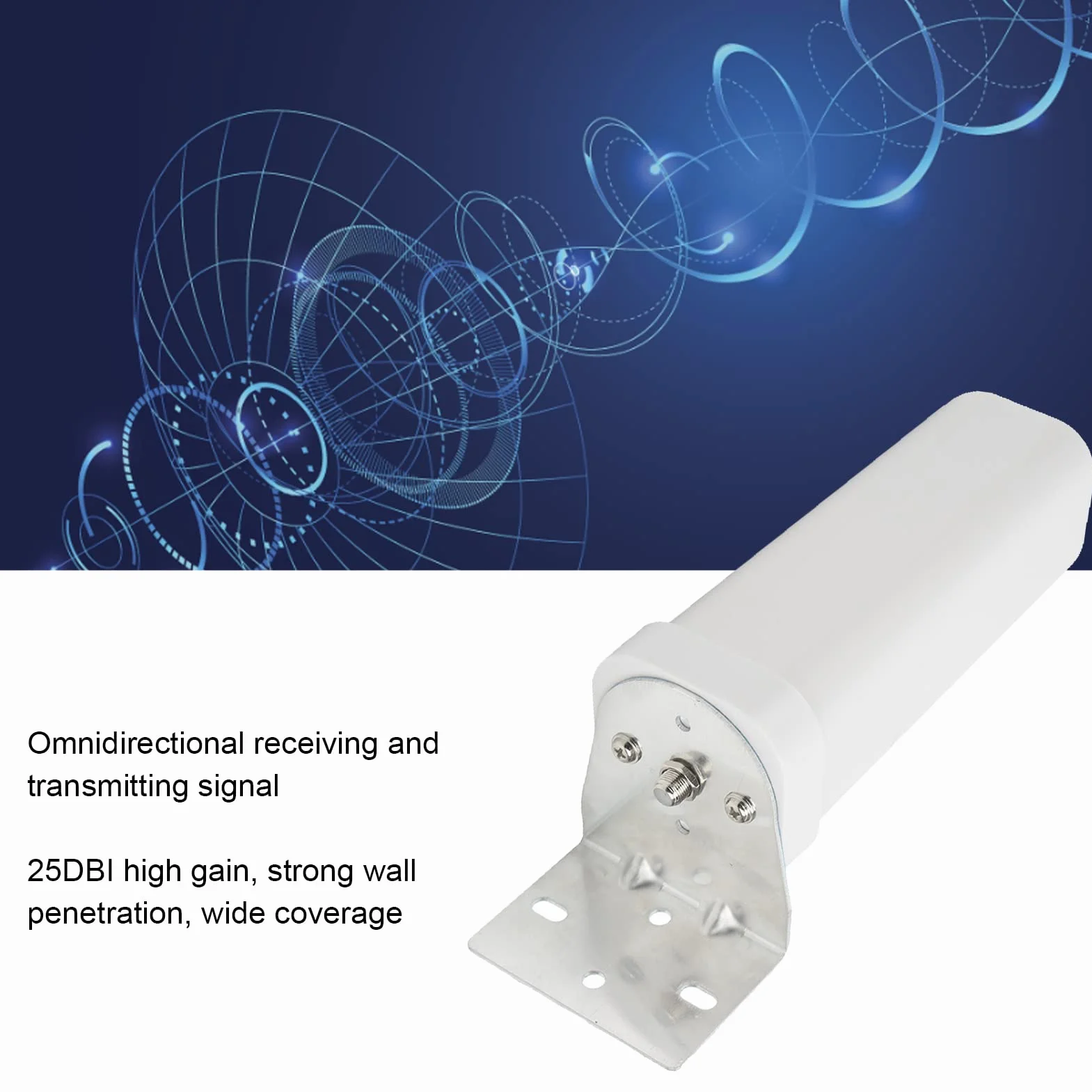 Omni Antenna Outdoor IP67 5V 25dBi Ricevitore di segnale HD 1080P ad alto guadagno per ATSC DVB T ISDB T DTMB DMB T Attrezzature industriali e case intelligenti