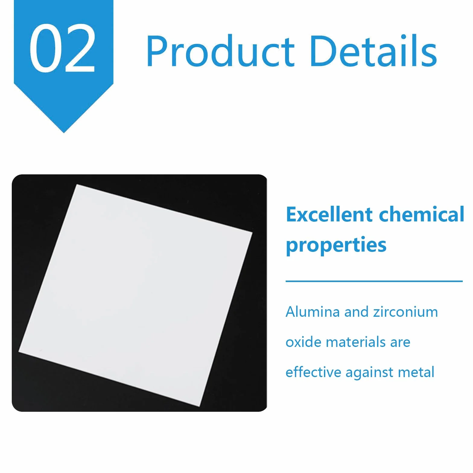 Piastra in ceramica di allumina foglio isolante spessore 1 mm lunghezza laterale 150 mm