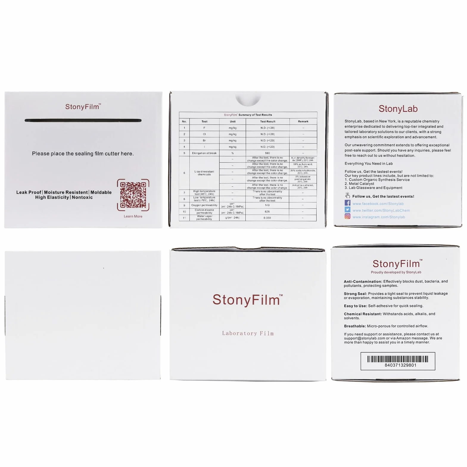 stonylab Pellicola Sigillante per Laboratorio, 10 cm x 38 m, Flessibile e Estensibile (Oltre 500%), Auto-Adesiva per Contenitori da Laboratorio, Previene Perdite ed Evaporazione