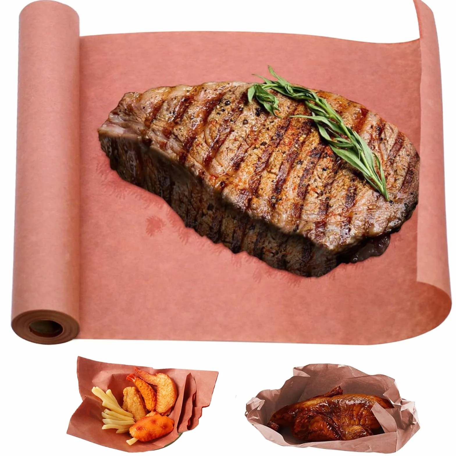 Butcher Paper per affumicatore, carta da macellaio, rotolo di carta kraft originale, per barbecue, 30 cm x 10 m, per cottura a lungo termine, affumicatura, barbecue (1)