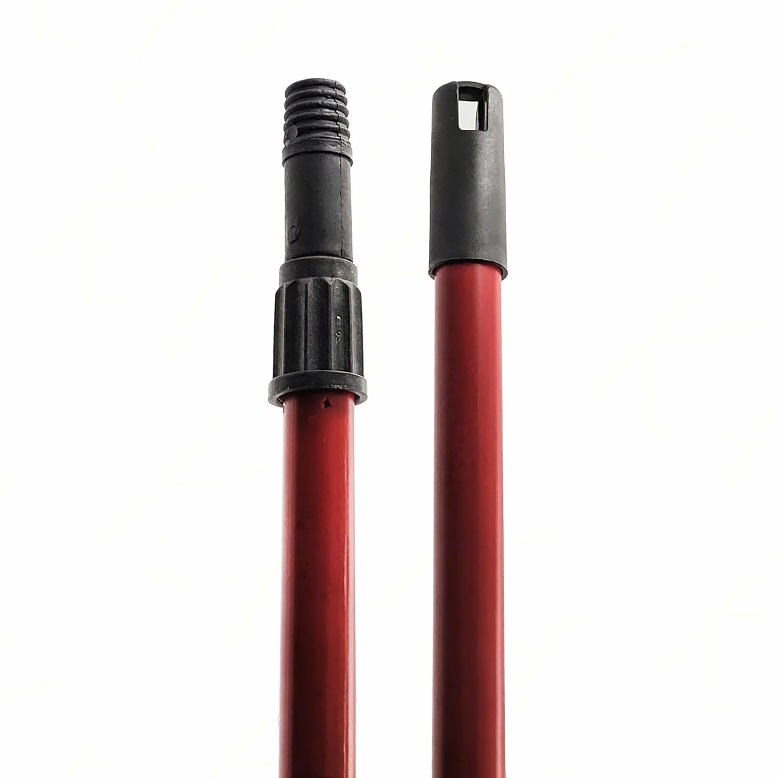 Sicignano Manico Telescopico per Scopa Universale Allungabile 77-150 cm Rosso Plastica Alluminio